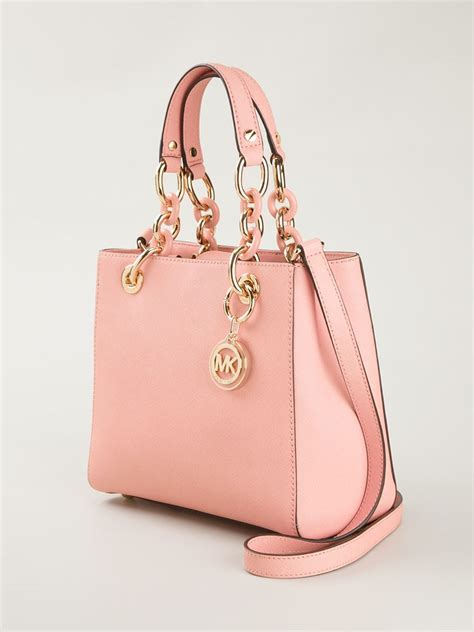 michael kors cynthia pink medium tote bag|Michael Kors cynthia handbag.